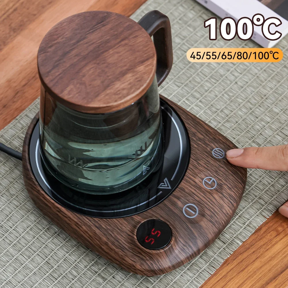 Electric Beverage Heating Plate 200W Smart Milk Tea Coffee Cup Mug Warmer for Desk 5 Temperatures with Timer Automatic Shut Off 4
