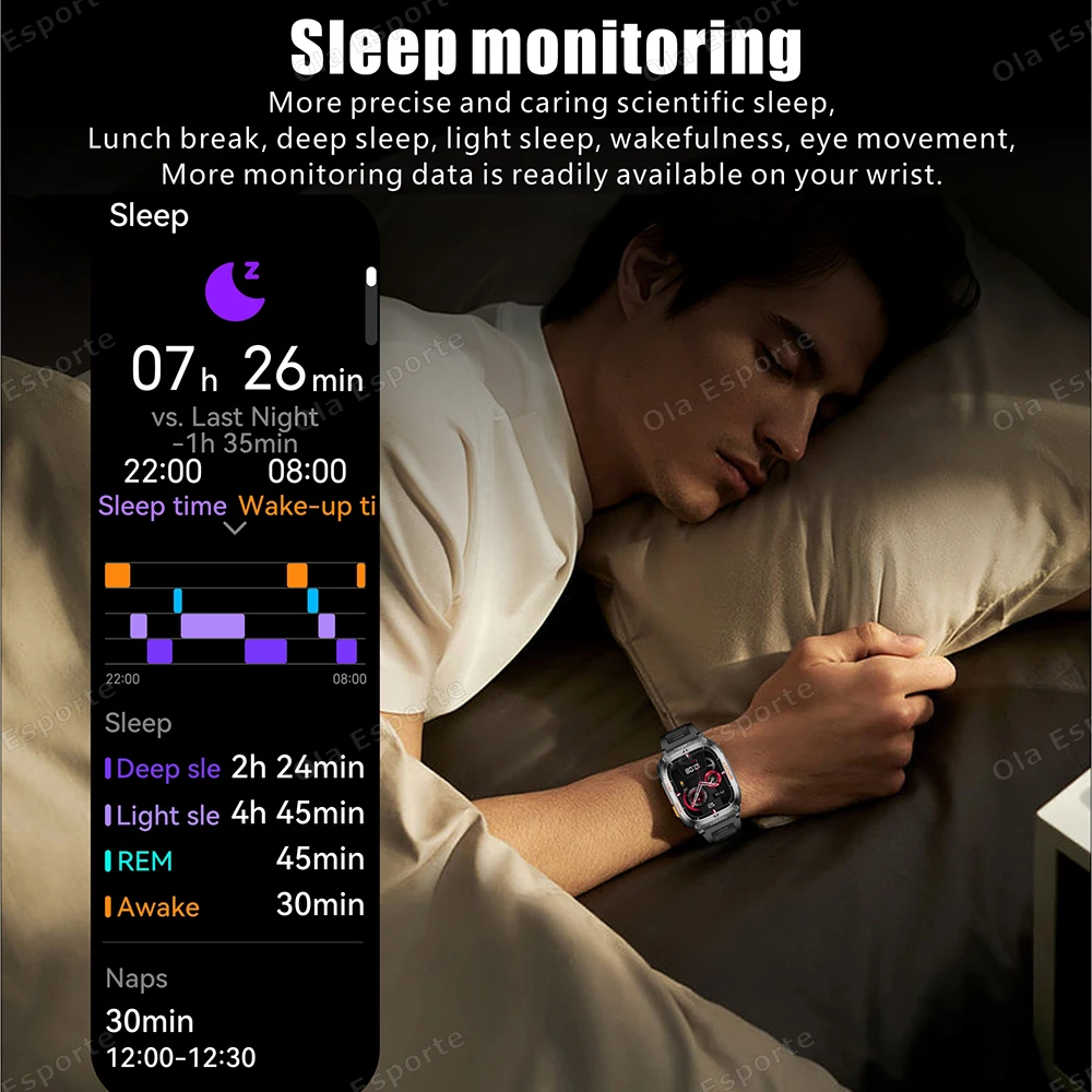 New Outdoor Military GPS Smart Watch IP68 Waterproof Men Bluetooth Call Health Monitor Flashlight 170+ Sports Modes Smartwatch