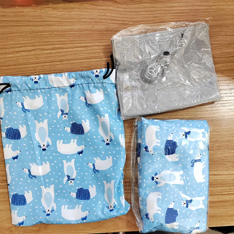 용 여행용 수면 침대, 원단 침대, 팽창식 베개, 비행기 철도에 맞는 곰 모양 디자인, 1 패키지 포함