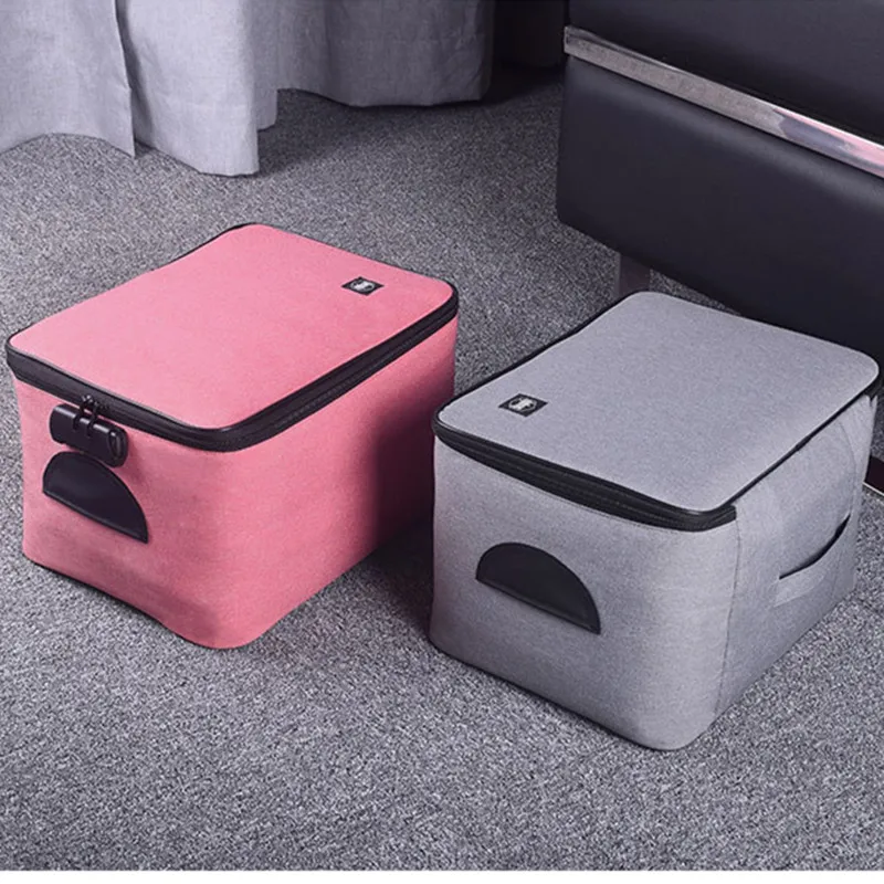 

File Folder Briefcase Case Multifunctional Document Storage Bags Organizer Travel Handbag Home Travel Passport Holder with Lock