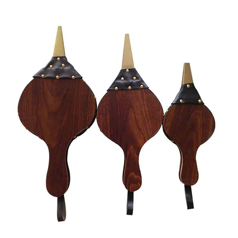 

1Pc L/M/S BBQ Fireplace Blower Manual Wooden Retro Fireplace Bellows Home Barbecue Blower Bellows BBQ Tools Supplies Crafts