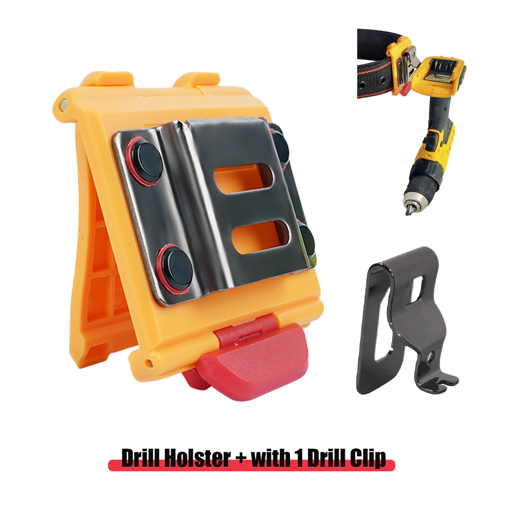 MELOTOUGH Tape Measure Holder ,Drill Holster Belt Clip, Drill Holster with Tool Belt Hook, Suitable for Tape Measurer,Drill