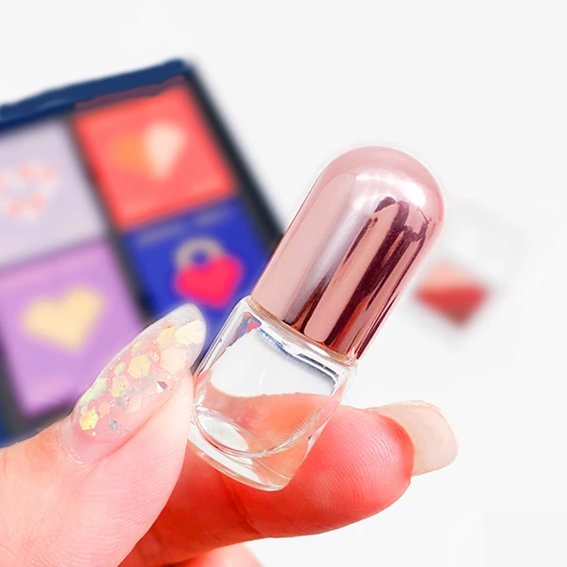 로즈 골드 투명 향수 테스터 롤 온 병, 유리 유리병, 로즈 골드 뚜껑, 롤러병, 1ml, 2ml, 3ml, 5ml