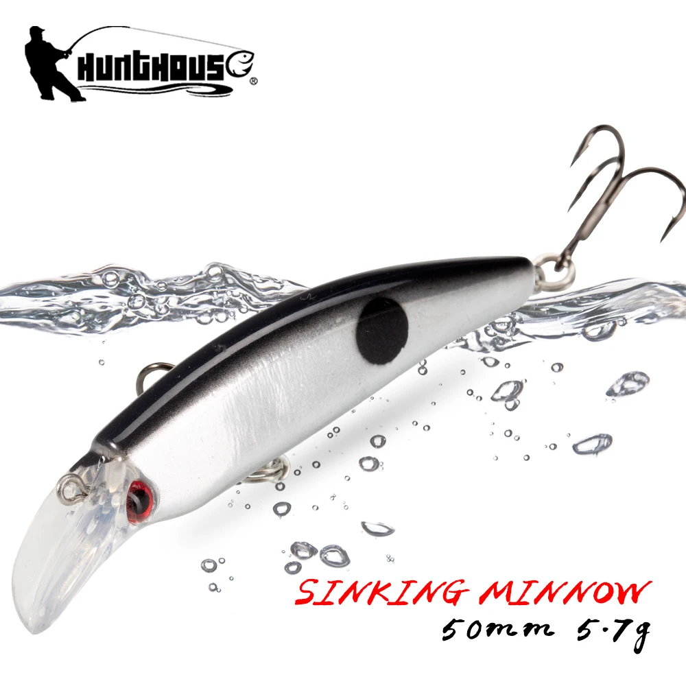 

Hunthouse Kamasar50 Minnow Fishing Lure Mini Small Sinking 50mm 5.7g Wobbler Hard Bait Saltwater Trout Bass Pike Fish Tackle