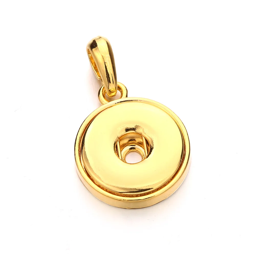 15pcs Simple Style Metal 3Colors Snap Button Necklaces Fit 18mm Snap Buttons Jewelry for Women Men