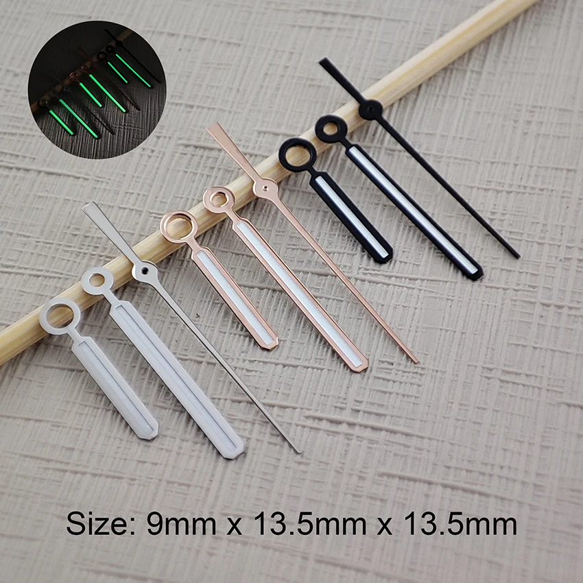 NH35 hands watch accessories silver black rose gold pointer green luminous hands suitable for NH35/NH36/4R/7S movements