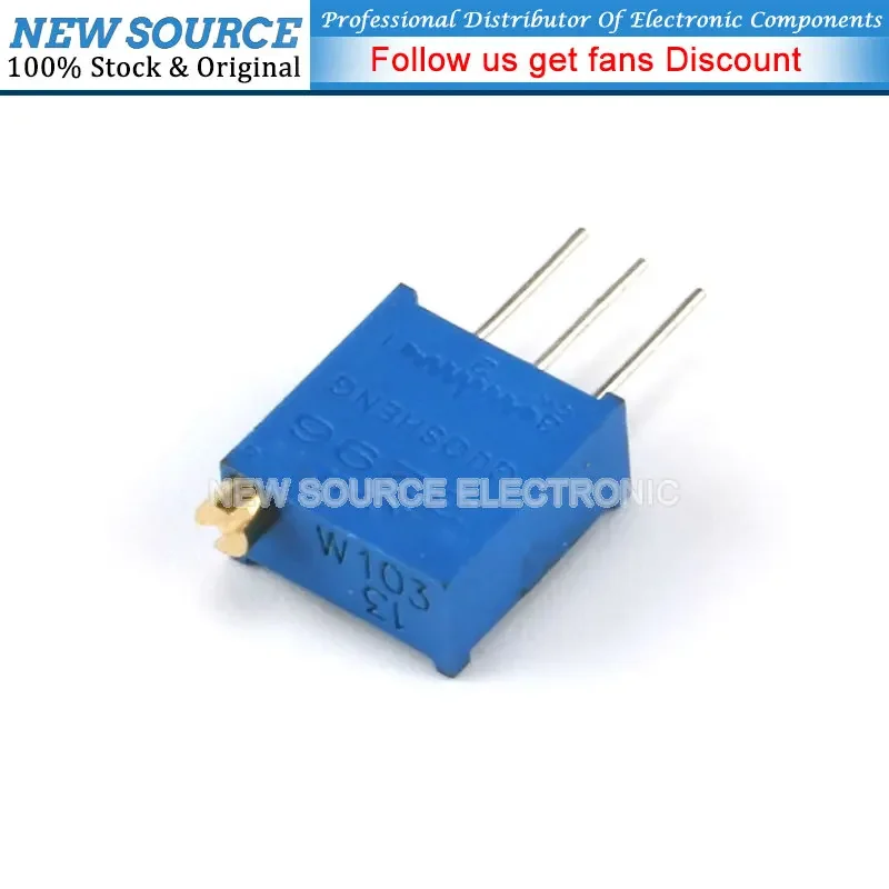 13values*2PCS 3296W Potentiometer 100R 200R 500R 1K 2K 5K 10K 20K 50K 100K 200K 500K 1M Variable Resistors Set Newsource