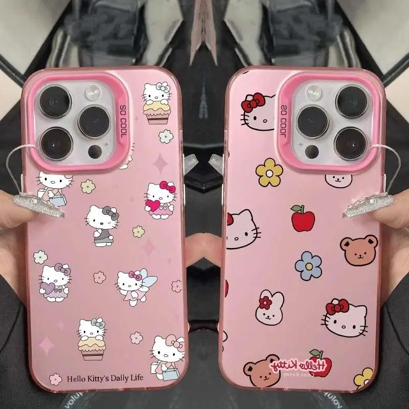 ハローキティ 携帯電話カバー ピンク ハローキティ - BLACKPINK ジス愛用 キティちゃんiPhoneケースの