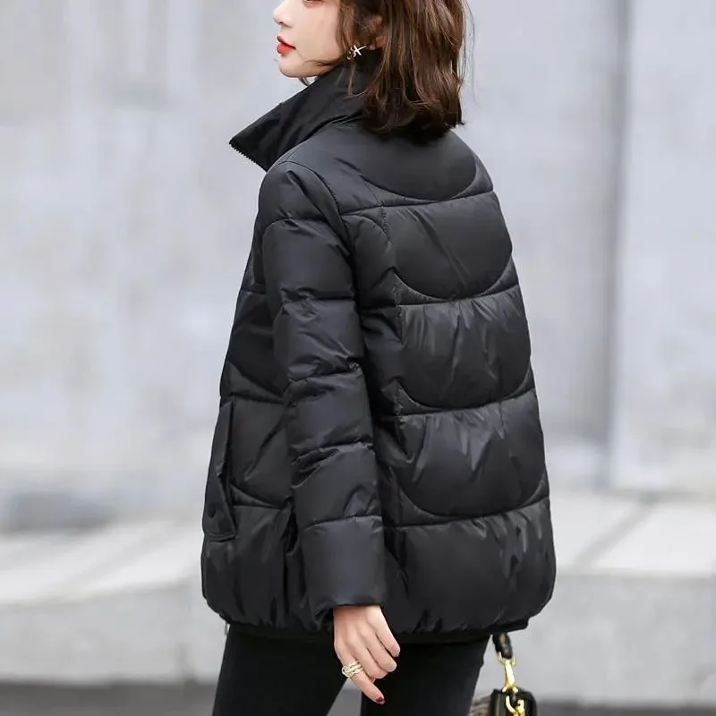 2023 New Women Down Jacket Winter Coat Female Short-length Loose Parkas Frivolous Big Size Outwear Warm Fashion Overcoat