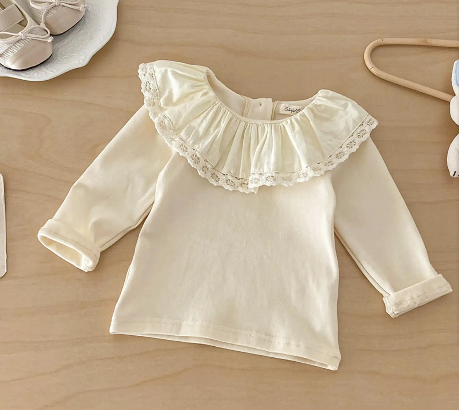 Haut Fille A. Bird Blanc à Volants - Taille 5 Ans, Neuf Sans étiquettes (NWOT)