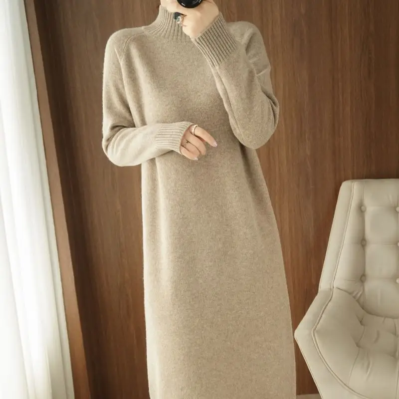 Women Autumn Winter Long Sleeve Sweater Dress