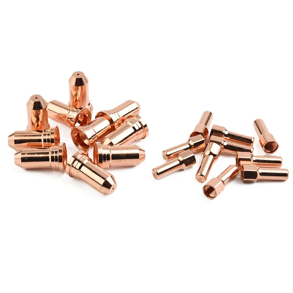 20Pcs 52556 Electrode 51246 Nozzle Tip 1.0mm Fit Plasma PT-100 IPT100 PT100 Copper Hafnium Plasma Cutting Electrode Kit