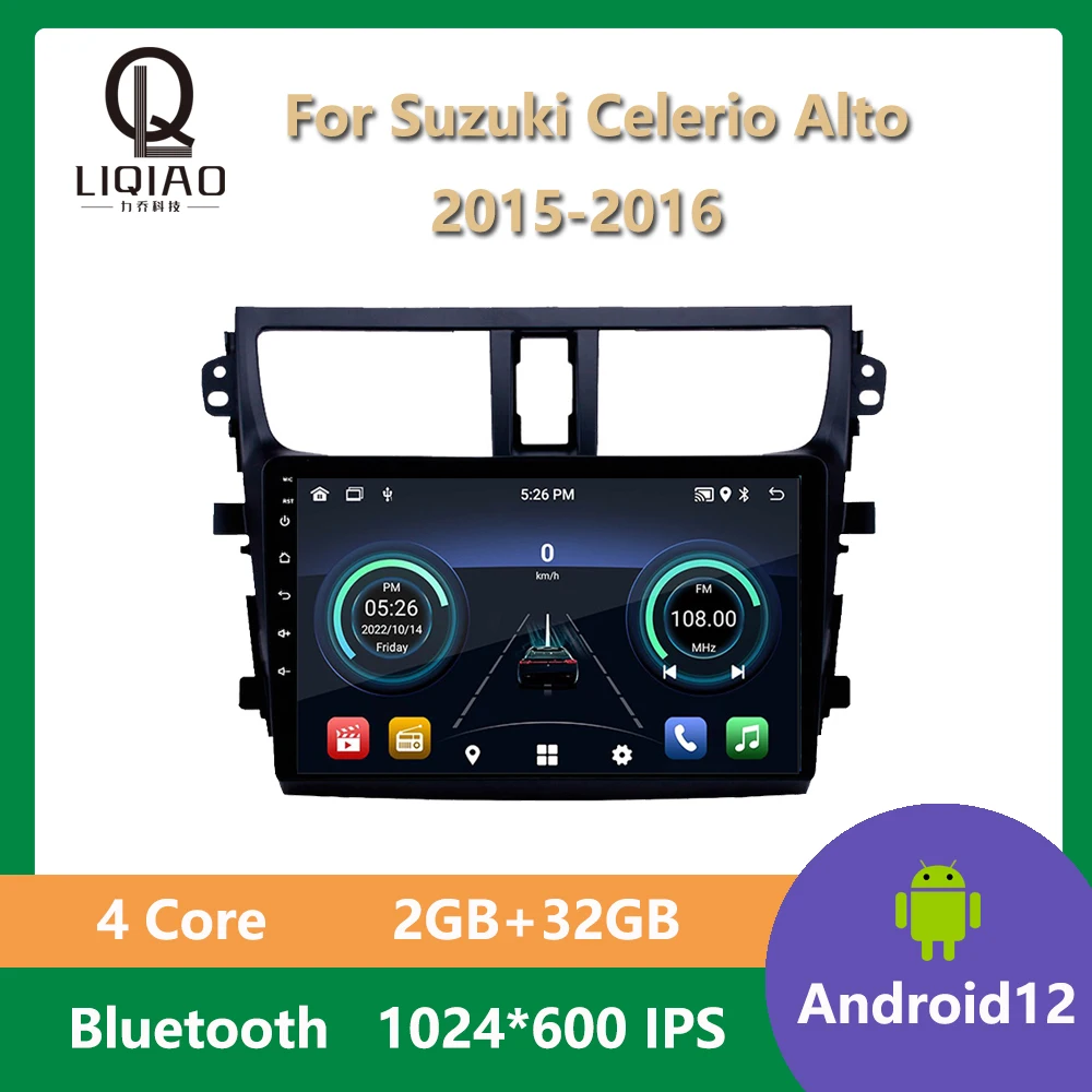 

Car Radio For Suzuki Celerio Alto 2015 2016 4G+WiFi 2din Android 11 Video Player Navigation GPS Head Unit 1024*600 IPS Screen BT