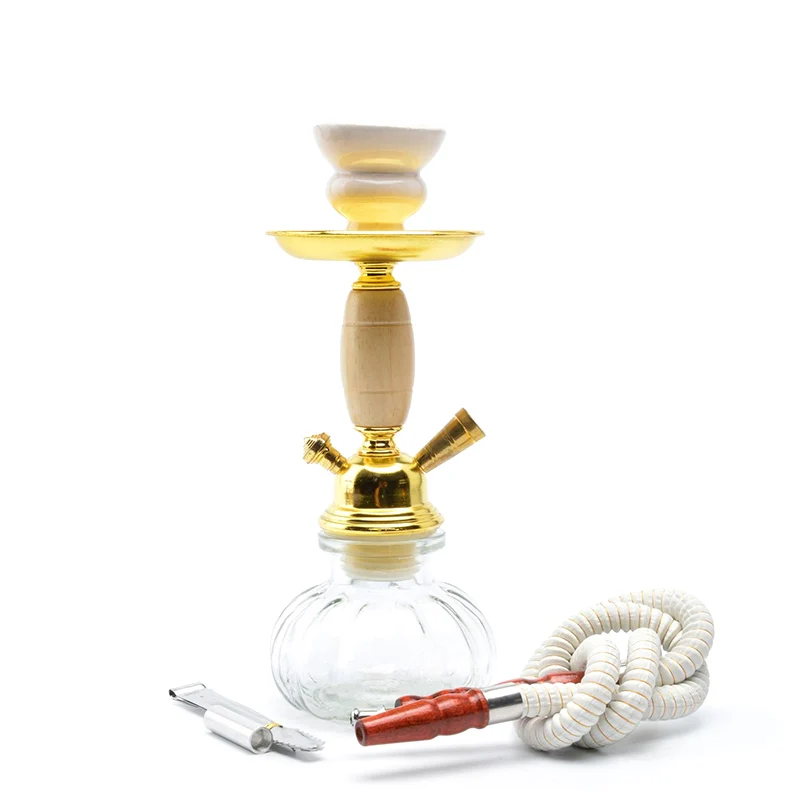 Black Blue Green Red White Yellow,10.6in27cm Small,Single Hose 1,Bar Shisha Full Set Smoking Pipe Hookah Set,Glass Vase