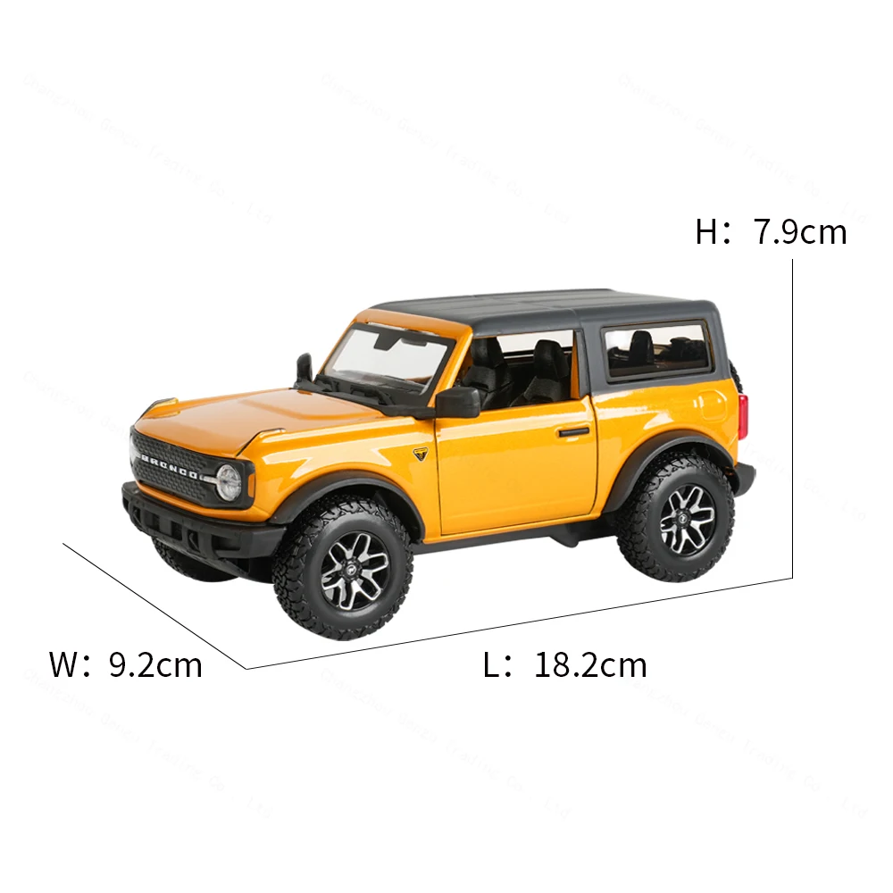Maisto 1:24 2021 Ford Bronco Badlands Blue Die Cast Vehicles Collectible Model Car Toys 2