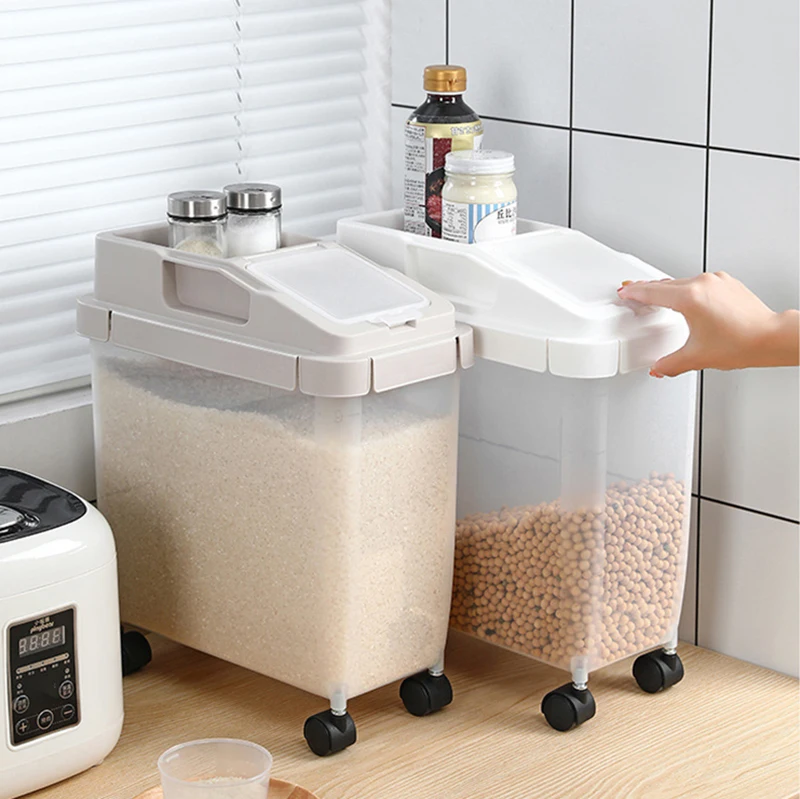 Grains Storage Dispenser 10kg Large Capacity Storage Box Cereal