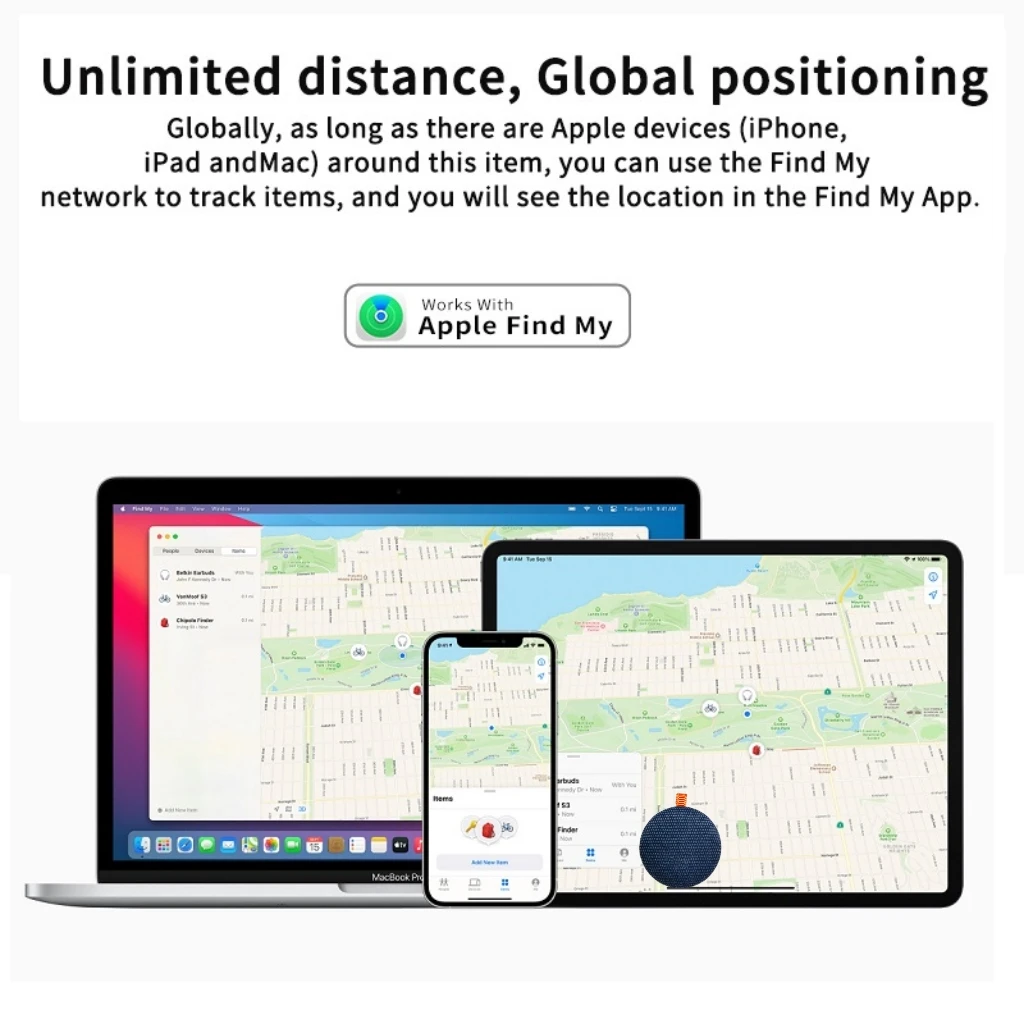 Mini tracker works with apple Find My Anti-Lost Device airtag replacement mini Global Locator pets kids backpack wallet tracker