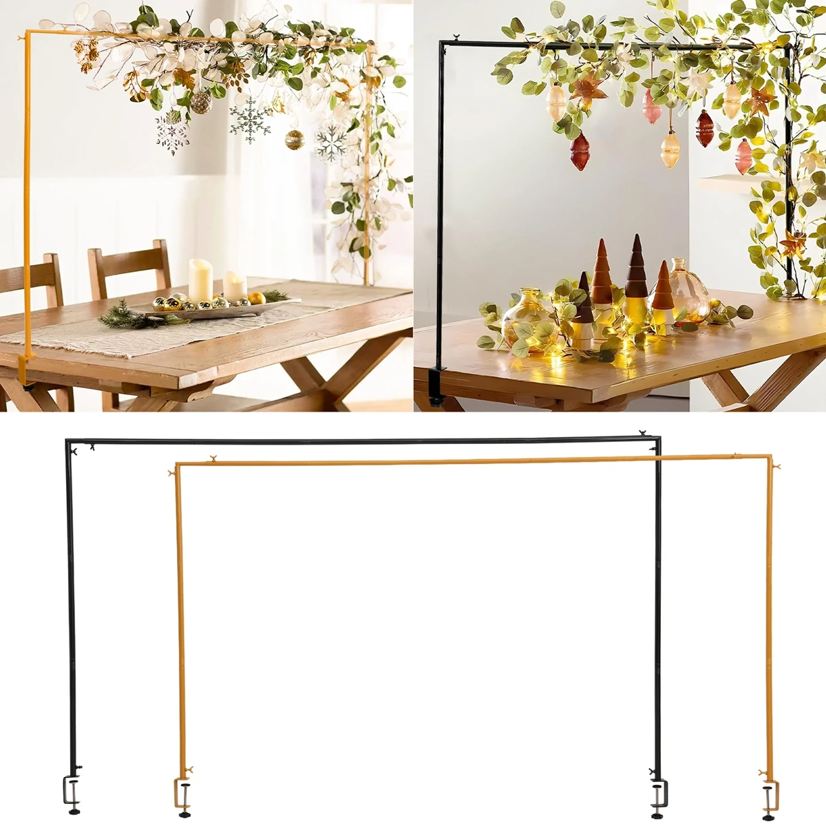 Fiita Arco per matrimonio, a forma di cuore, kit per palloncini, in metallo, per matrimonio, fiori, a forma di cuore, per matrimoni, baby shower, feste di compleanno, anniversario, oro, 2 m