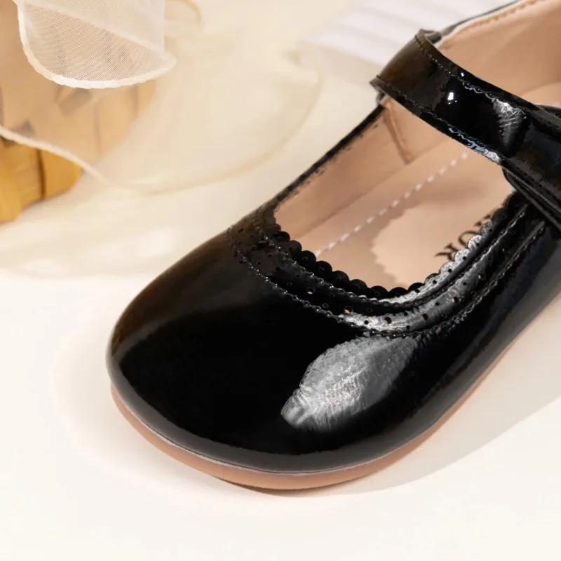 Girls' Leather Shoes 2026 Spring/Autumn New Simple Solid Color Kid's Princess Single Shoes Lightweight Children's Shoes 21-30 - 5