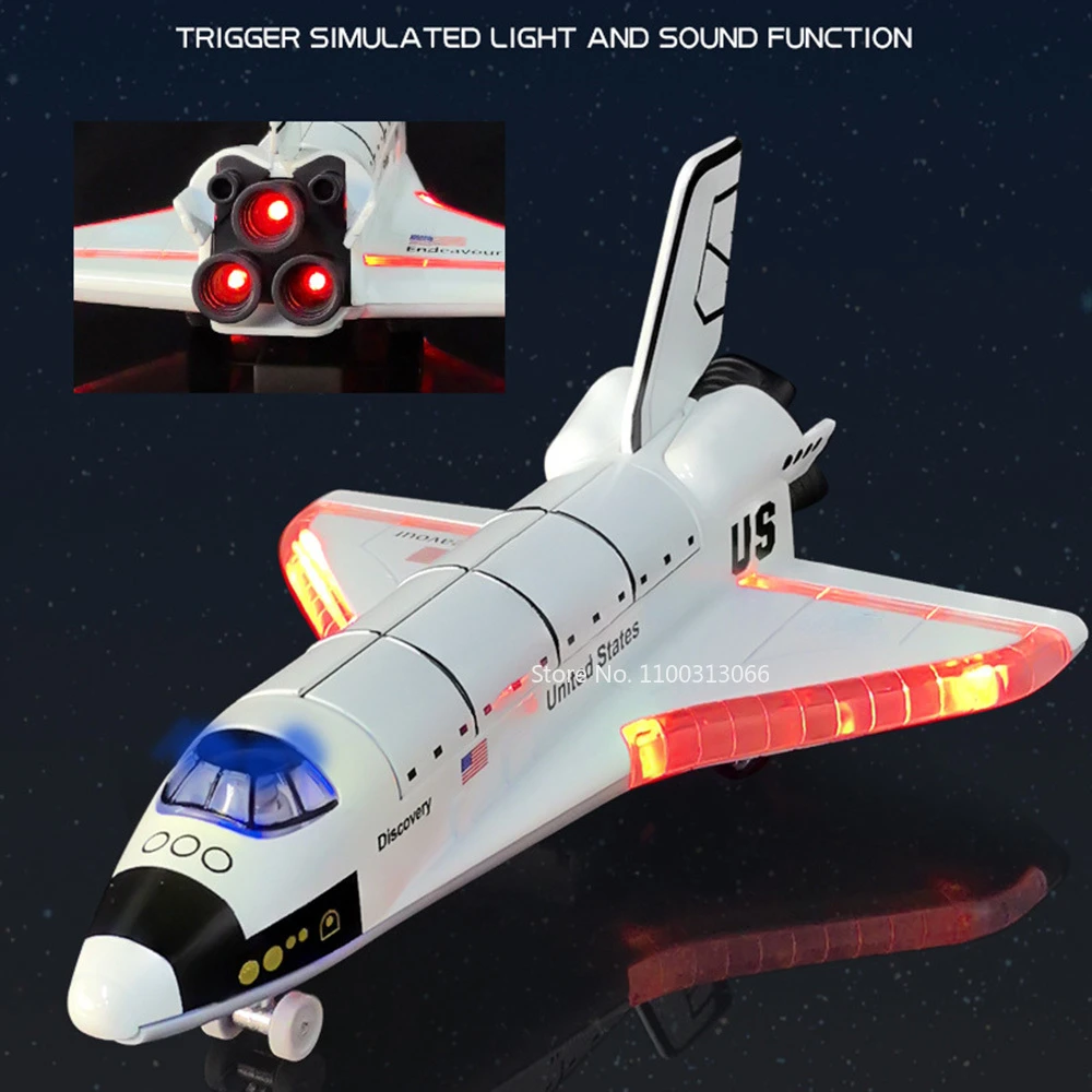 1/287 Alloy Space Shuttle Toy Military Simulation Aviation Model Airplane Both Sides of The Wings Can Emit Light for Boy Gifts 5