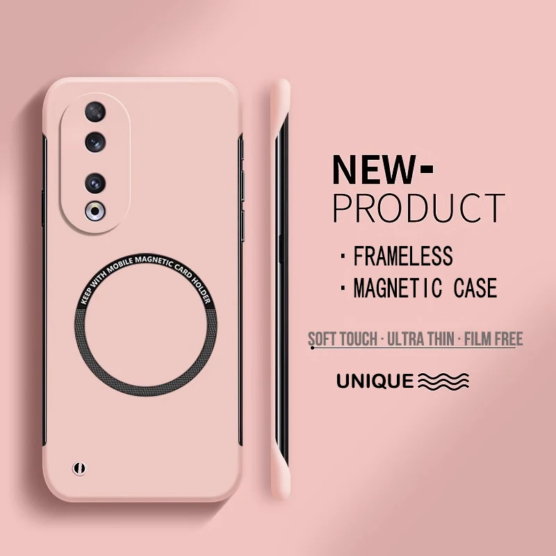 Ultra Thin Magnetic Frameless Hard PC Matte Phone Case with Magsafe - Solid Color