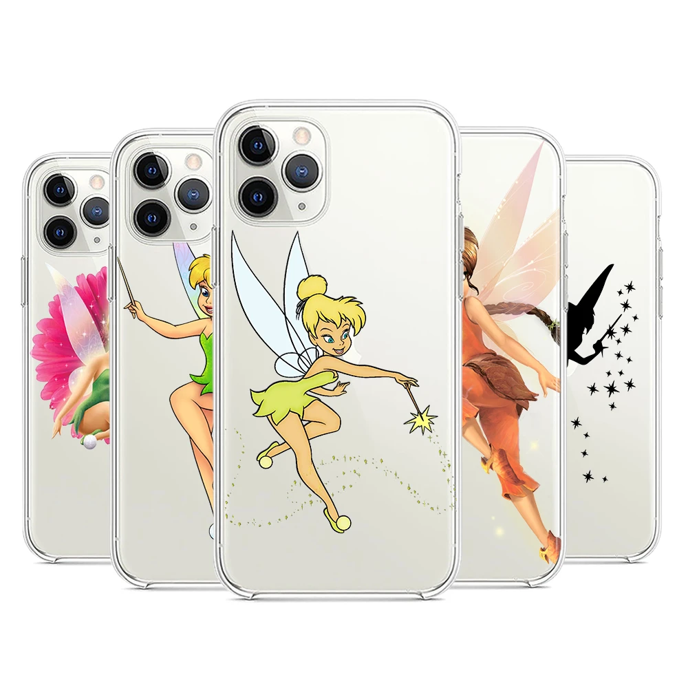 Cute Tinkerbell Art Transparent Silicone Cover For Apple IPhone 13 12 Mini 11 Pro XS MAX XR X 8 7 6 6S 5 Plus SE Phone Case iphone 13 pro phone case