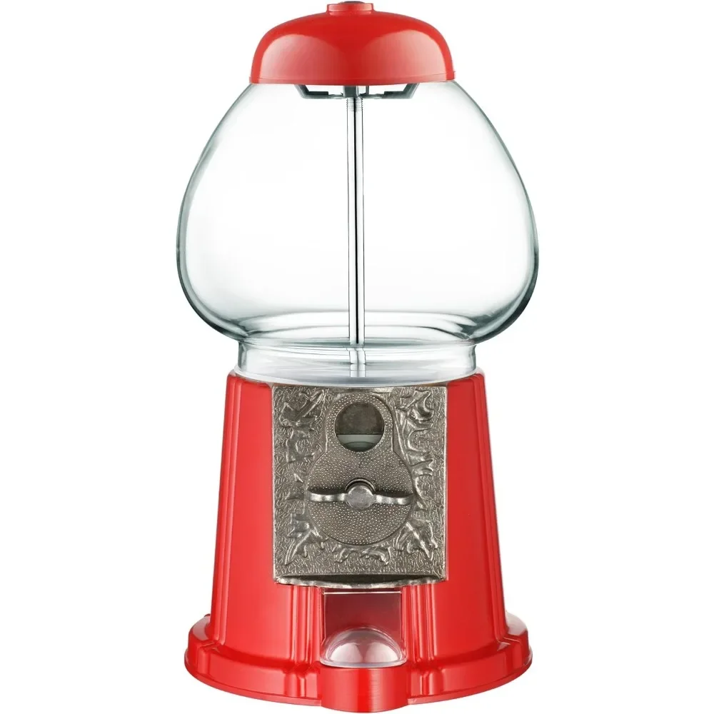 Mini Gumball Machine Vintage Candy Dispenser with Glass Globe Metal Base 2