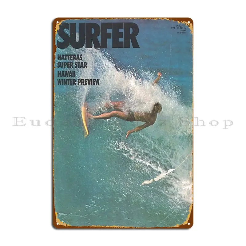 

Surfer Magazine Vintage Metal Plaque Pub Mural Customize Wall Decor Wall Custom Wall Cave Tin Sign Poster