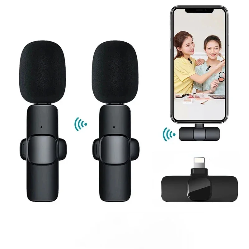 Wireless Lavalier Microphone Basix Wireless Stereo Lavalier Microphone For iPhone Android Live Streaming Interviews YouTube