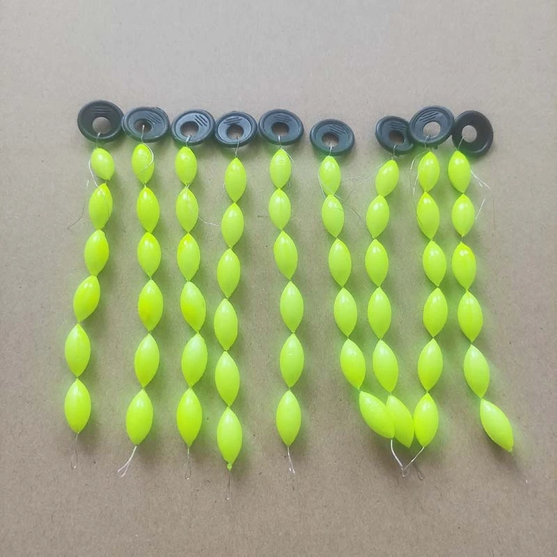 Description Picture 6 of itemNew 10/5Packs Fishing Float 6 In 1 String Type Seven Star Float Foam Space Bean Fishing Line Stopper Buoys Tackle Accessories