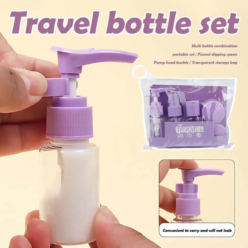Leak-Proof Travel Toiletry Bottles Set for Shampoo, Lotion, and Cream