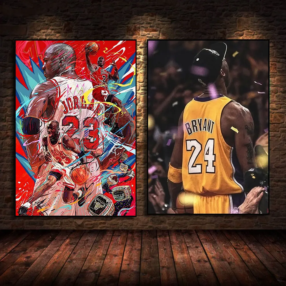 Basketball Star Canvas Wall Art 1