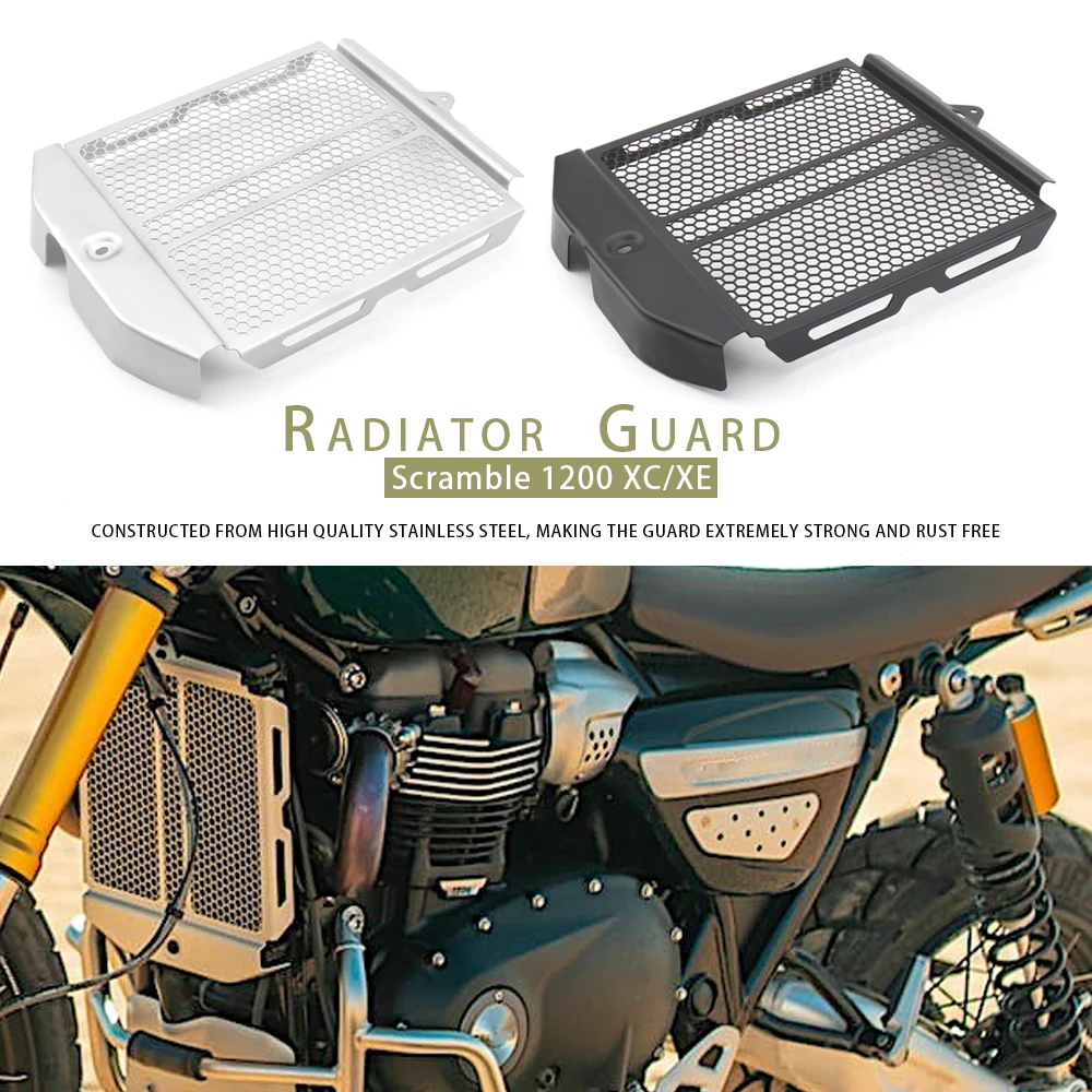 

For SCRAMBLE 1200 XC New Motorcycle Accessories Radiator Guard Grille Cover Protector Silver Black For Scramble 1200 XE