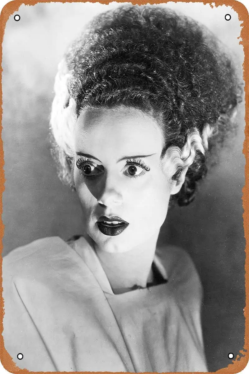 

Металлический Ретро-плакат невесты Франкенштейна, Постер фильмов для кафе, бара, офиса, гаража, отеля, дома, искусственный жестяной знак, подарок 12 X