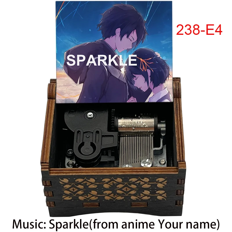 Sparkle 18 Note Mechanical Music Box Lullaby Your Name Kimi No Na Wa Theme Song for anime fans birthday Christmas Gift 4
