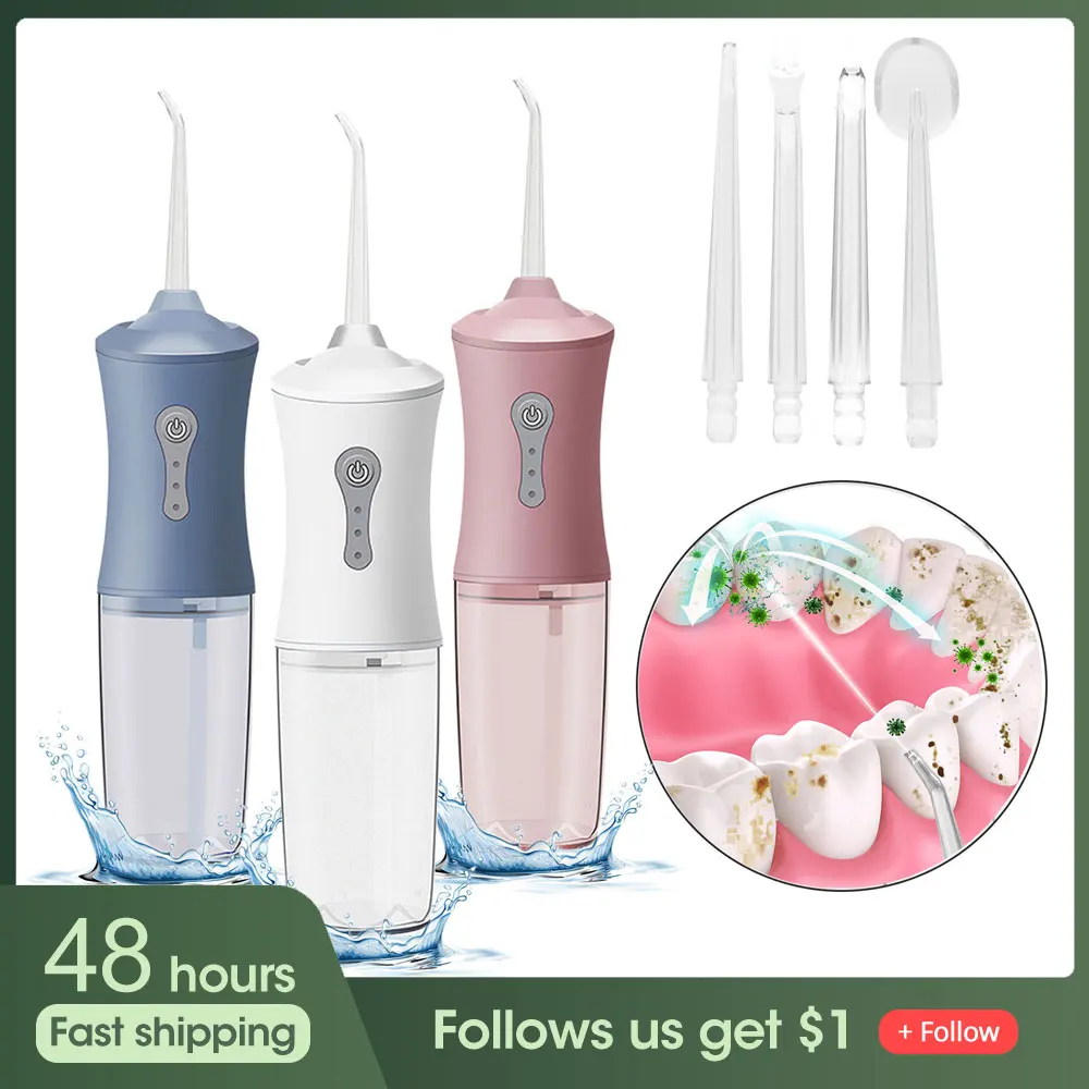 

Oral Irrigator 3 Modes Water Flosser Portable 240Ml Dental Water Jet Thread For Teeth Cleaning Waterproof Mouth Washing Machine