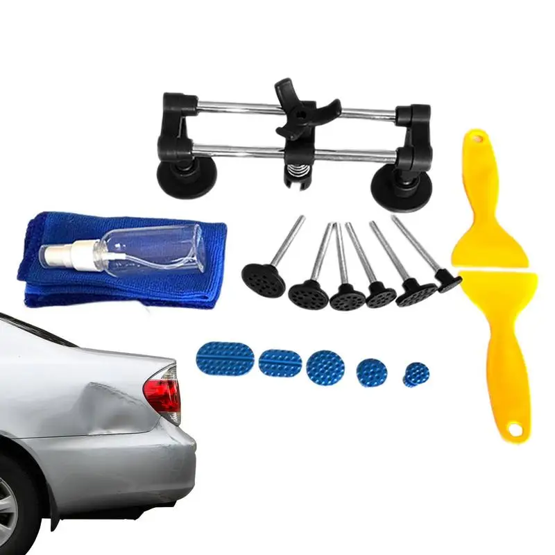 

Dent Puller Paint Free Puller For Dent Automobile Car Body Dent Removal Repair Tool Kit With Golden Lifter Bridge Puller For
