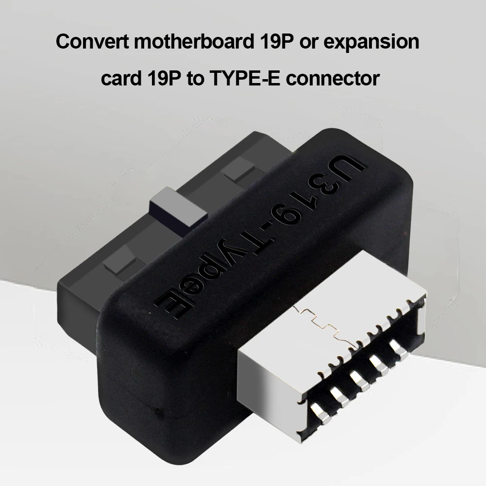 USB 3.0 90 도 컨버터, 19 핀, 20 핀, E 타입 컴퓨터 마더보드 헤더, 내부 헤더-E 타입 어댑터 커넥터