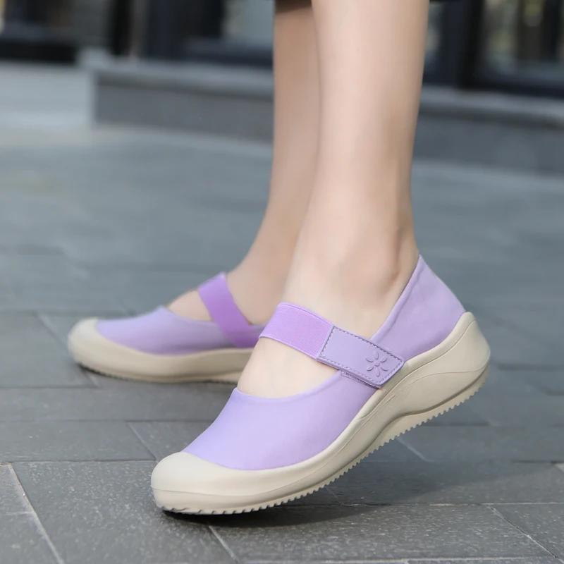Women's Shoes Breathable Mesh Oversized Magic Tape Light Soft-soled Casual Sneakers Mom Shoes,womens sneakers