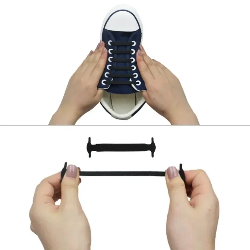 16 Stück elastische Schnürsenkel für alle Sneakers, Silikon-Stretch-Schnürsenkel, Unisex, modisch, ohne Krawatte, Schnürsenkel, Gummiband-Schnürsenkel – Detail 11