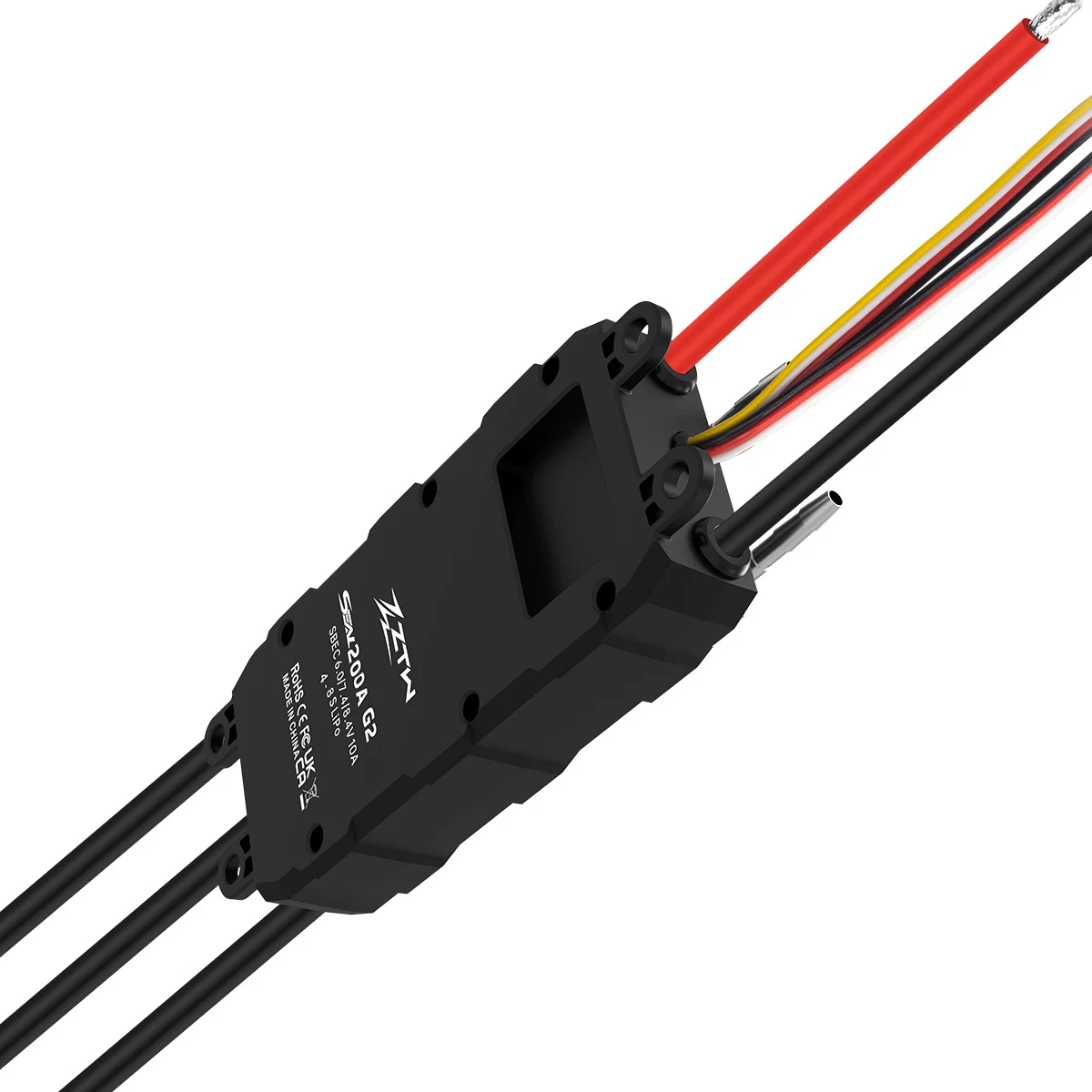 ZTW 32-Bit Seal G2 200A 4-8S SBEC 6/7.4/8.4V 10A Waterproof Water Cooling Two-way Speed Control For RC Boat Underwater Thruster 6