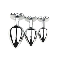 3 Größe/Set Metall Anal Plug für Frauen Männer Paare Butt Plug Butt Spielzeug Erwachsene Spiel Masturbator Anal S/M/L Diamant Sex Spielzeug für Erwachsene 6