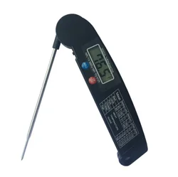 High - Precision Waterproof Digital Kitchen Thermometer with Instant Read & Backlit Display (Black)