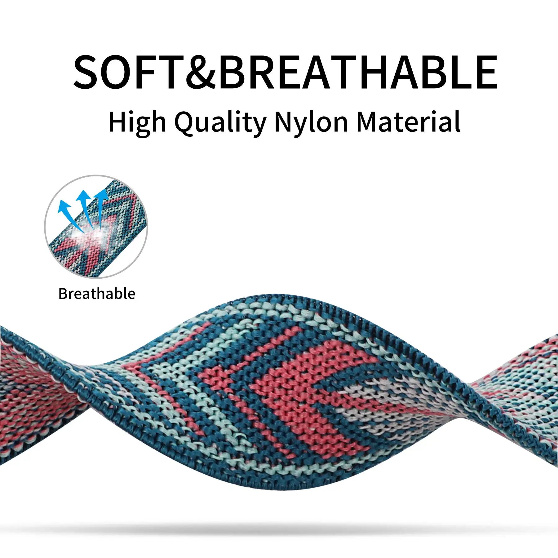 Elastic Nylon Loop Strap - 20mm/22mm Band