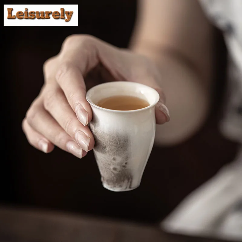 50ml Ink Painting Teacup Antique Tea Bowl Cup For Tea Tea-tasting Fragrance Cup Chazhan Master Cups Tea Ceremony Decoration Gift