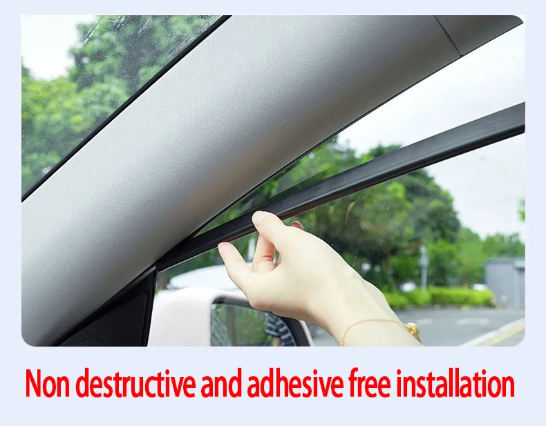 For Tesla Model Y 2020-2025 ice crystals Side Window Privacy Trim Sunshade Car F