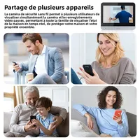 Yuezhe Tuya Smart WiFi 3MP Caméra de visiophone vidéo avec écran 4,3 pouces, batterie 5000 mAh, alarme de mouvement PIR, compatible Alexa pour la sécurité domestique 5