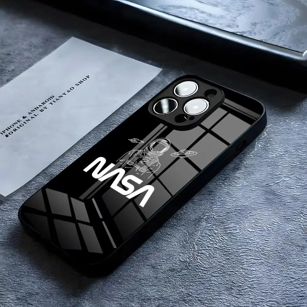 Luxury NASA-Themed Phone Case with Air Glass Design