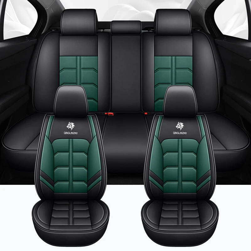Fit Dodge 5-Seats Full Set Front Rear Cushion Leather Car Seat Covers