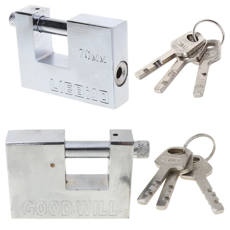 Description Picture 2 of itemY1UD Steel Burglar Padlock Security Safety Lock Antique Horizontal Opening